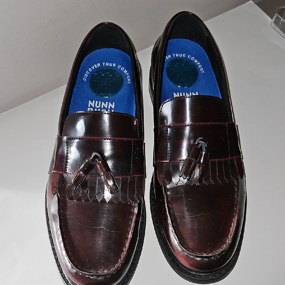NUNN BUSH KEATON MOC W/TOE TASSEL SLIP ON sz 9.5 M